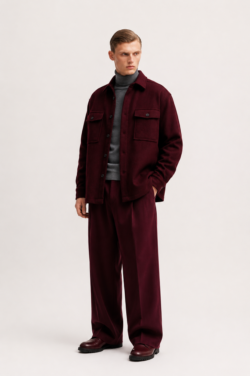 Maroon Airweave Co-Ord Set
