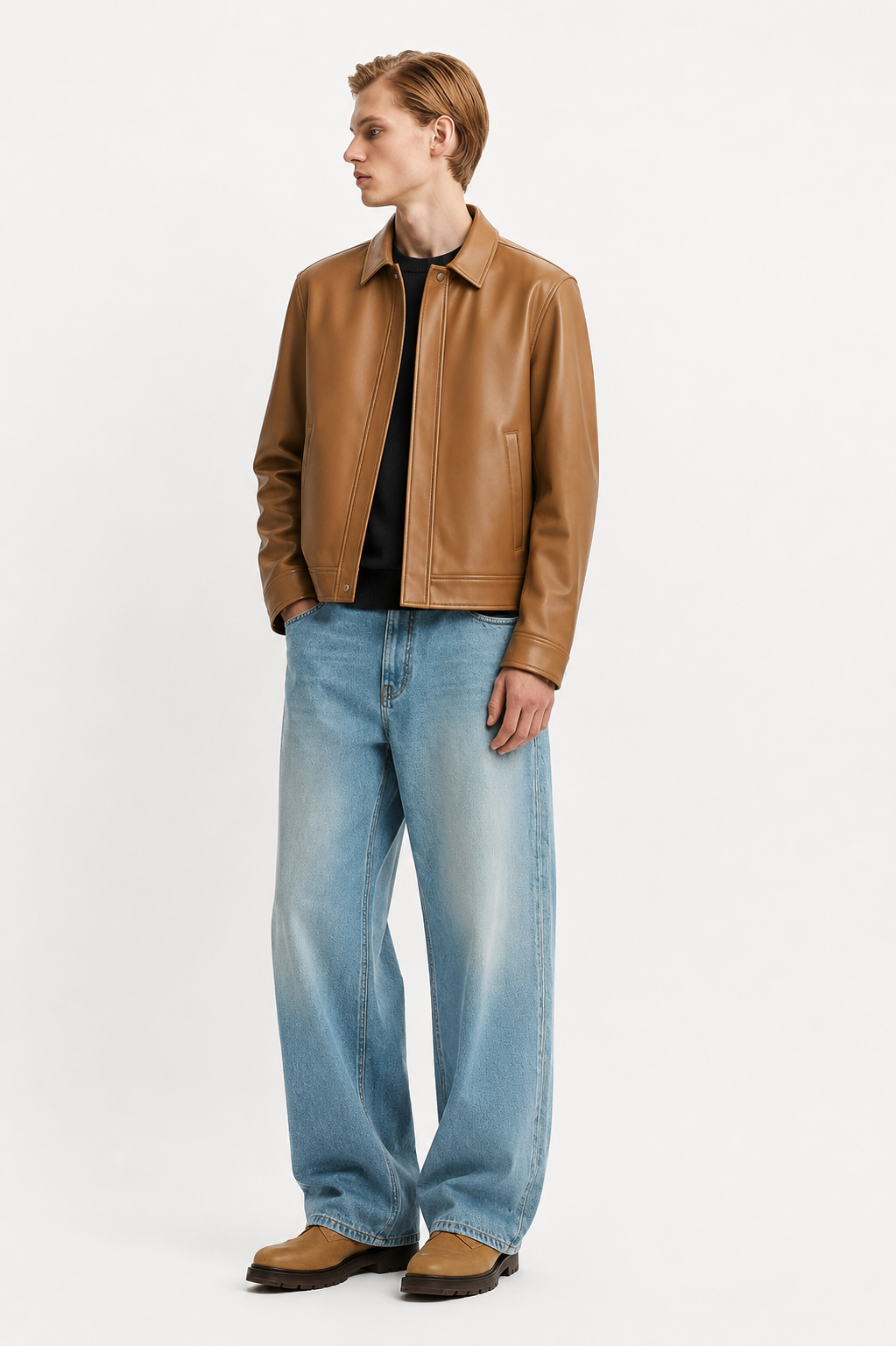 Tan Nappa Leather Jacket