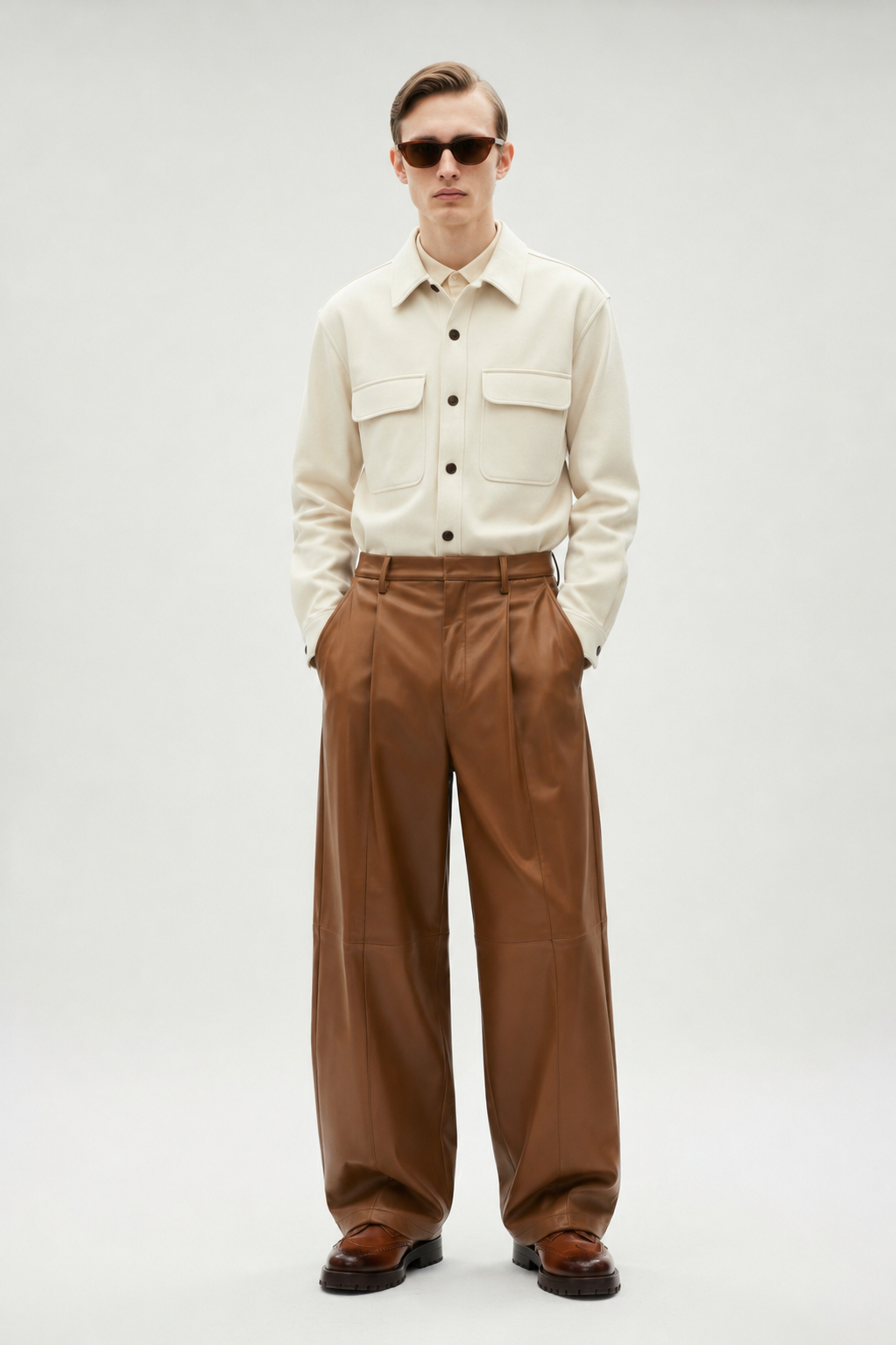 Tan Leather Pants