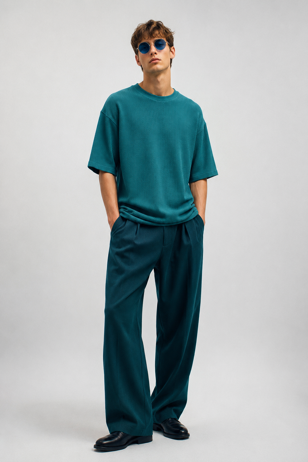 Teal Waffle Jersey