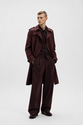 Wine Trench Coat