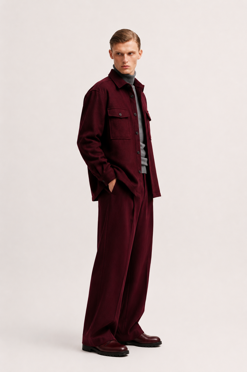 Maroon Airweave Co-Ord Set