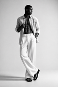 White Wide-Leg Trousers