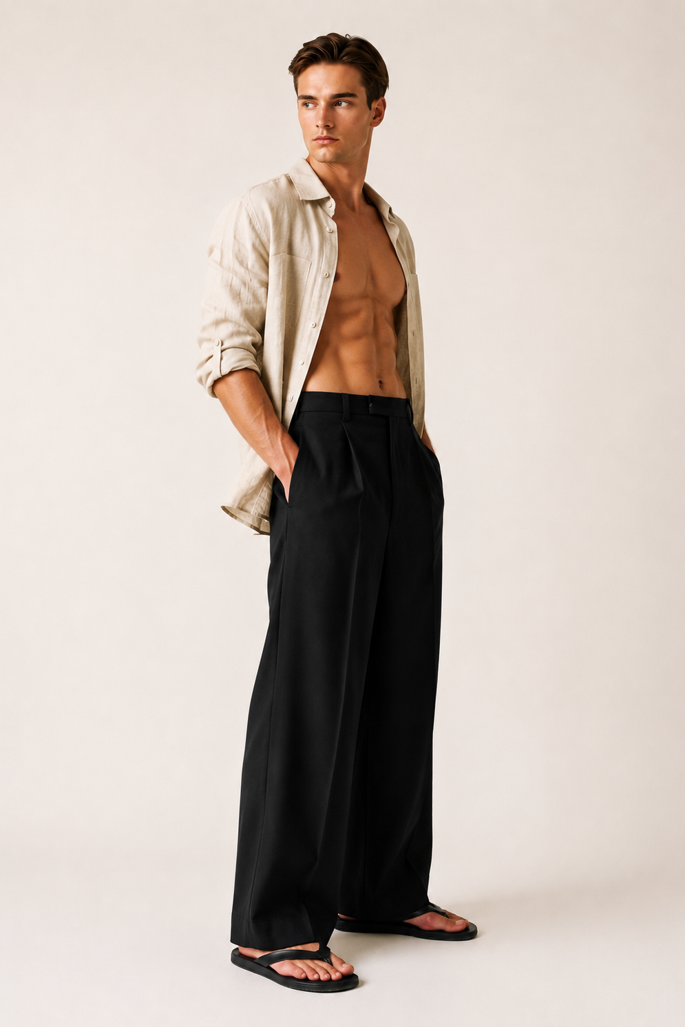 Black Wide-Leg Trousers