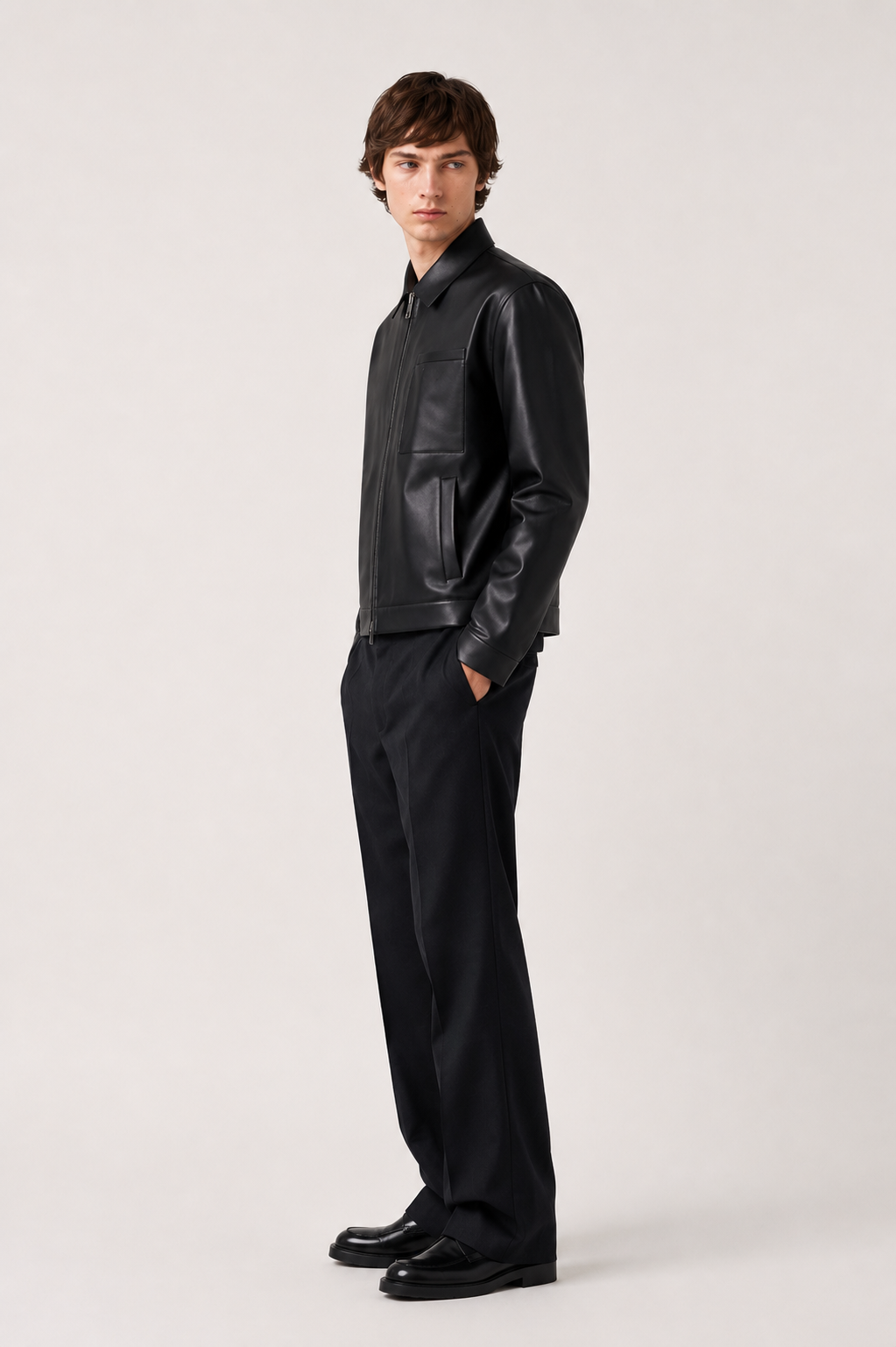 Black Nappa Leather Jacket