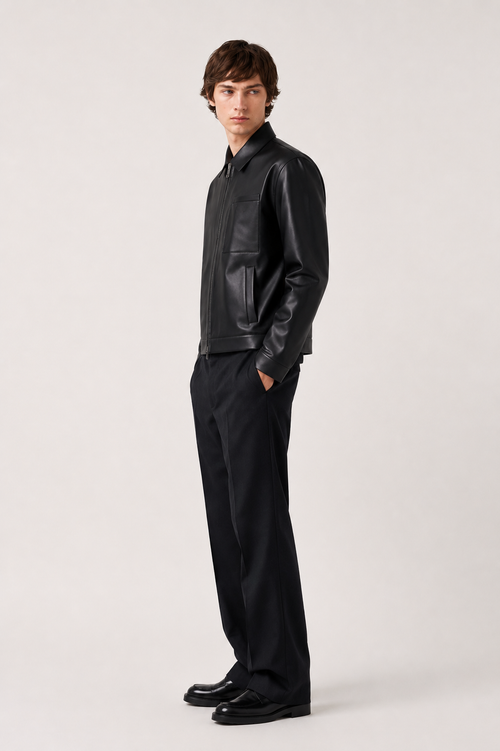 Black Nappa Leather Jacket