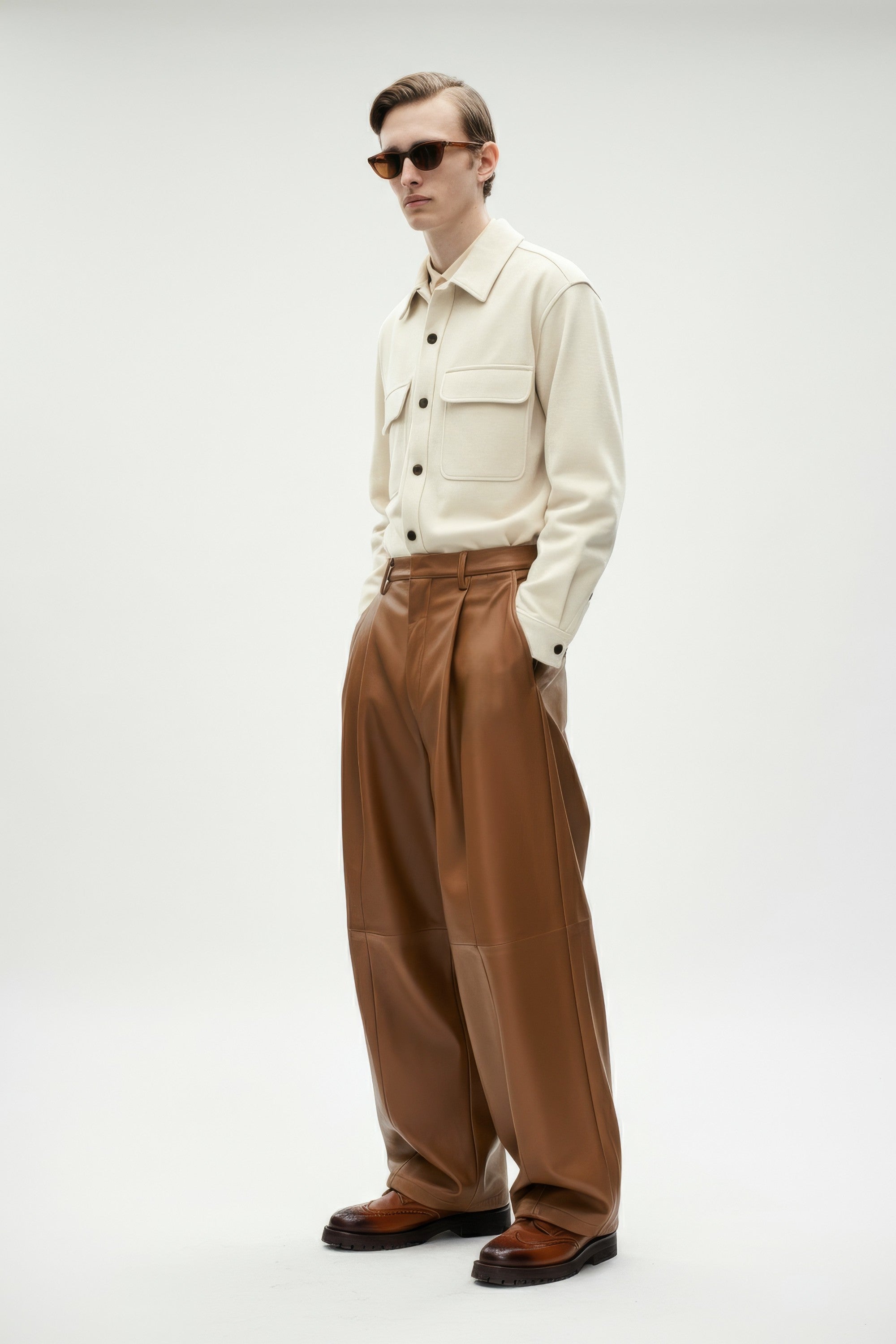 Tan Leather Pants