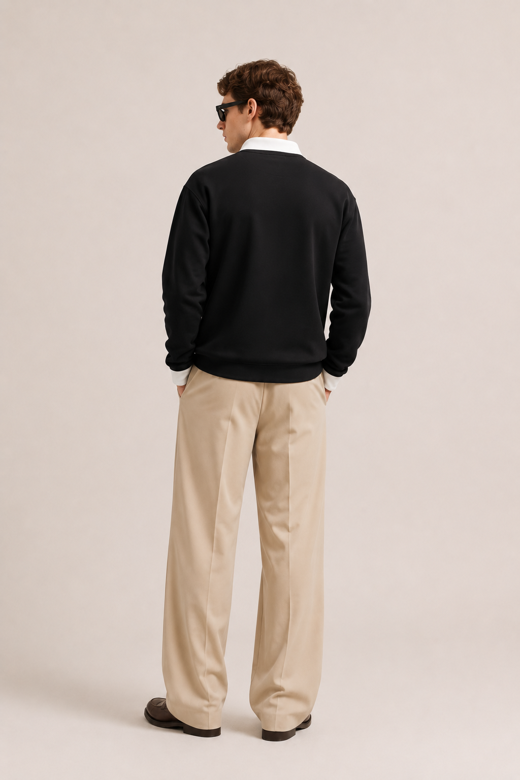 Contrast Polo Sweater