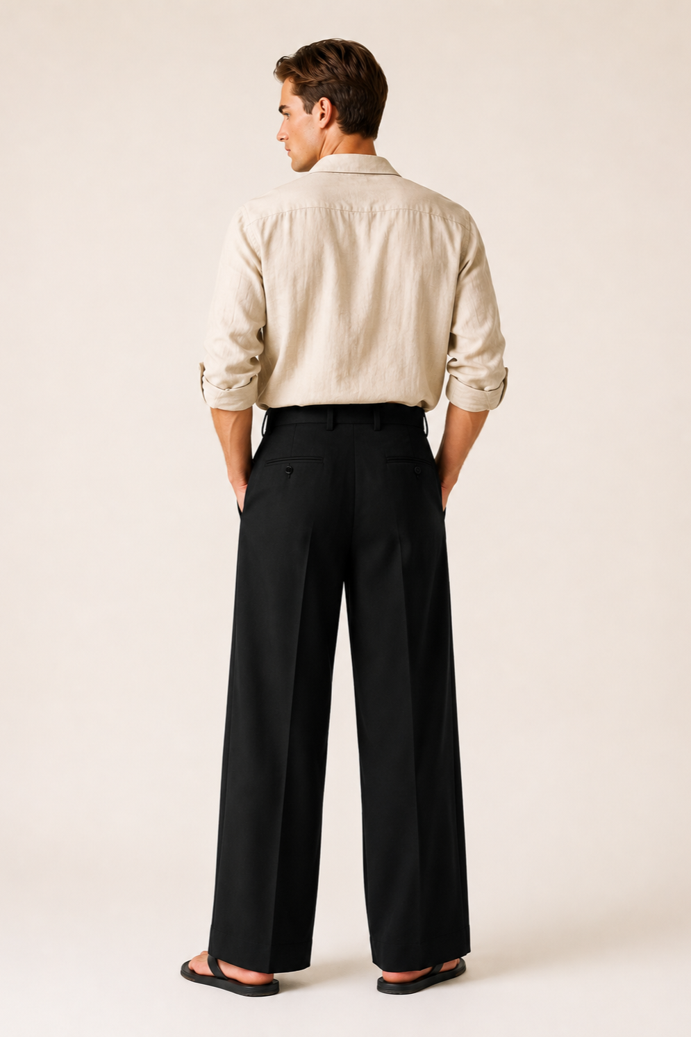 Black Wide-Leg Trousers