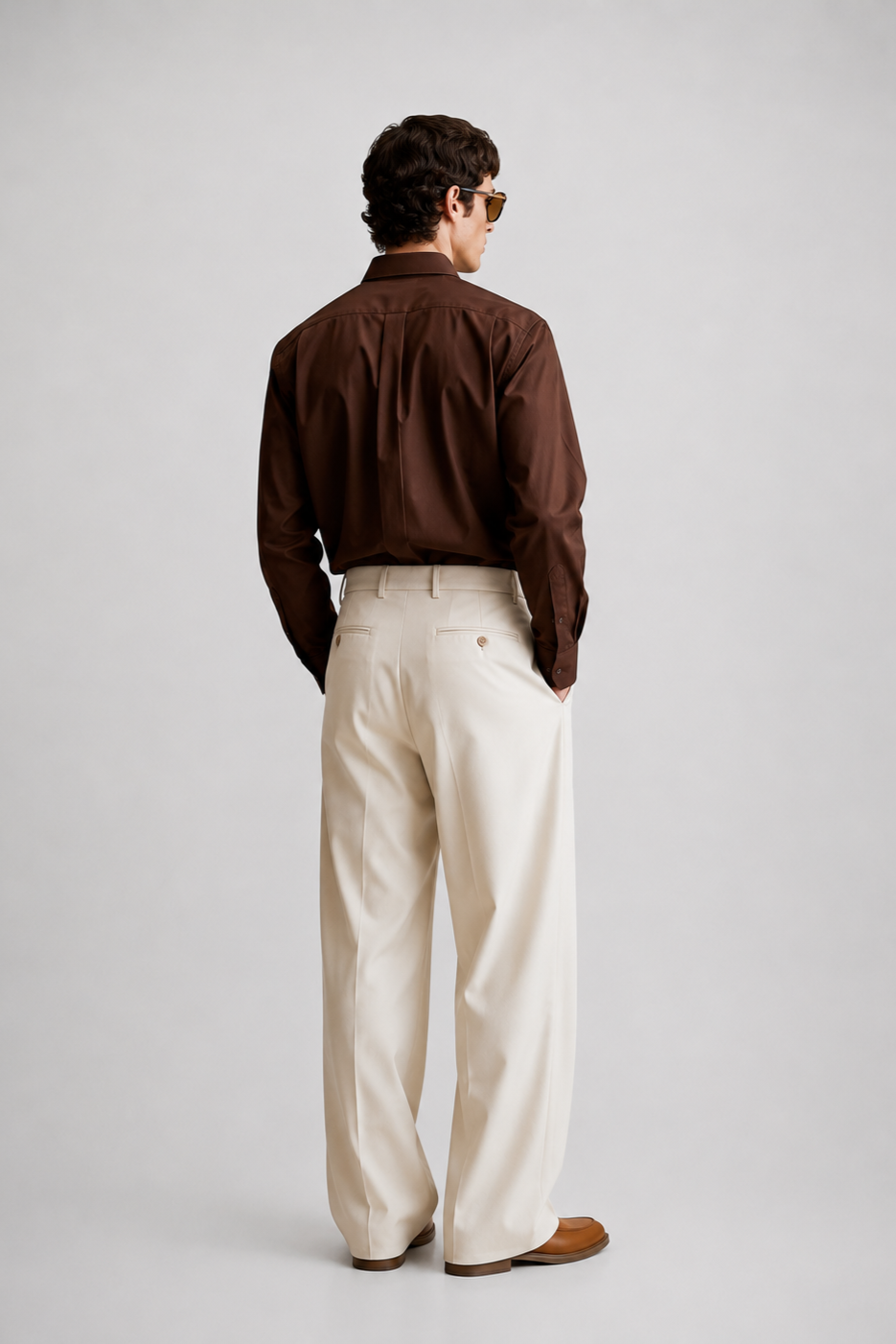 Cream Wide Leg Pants