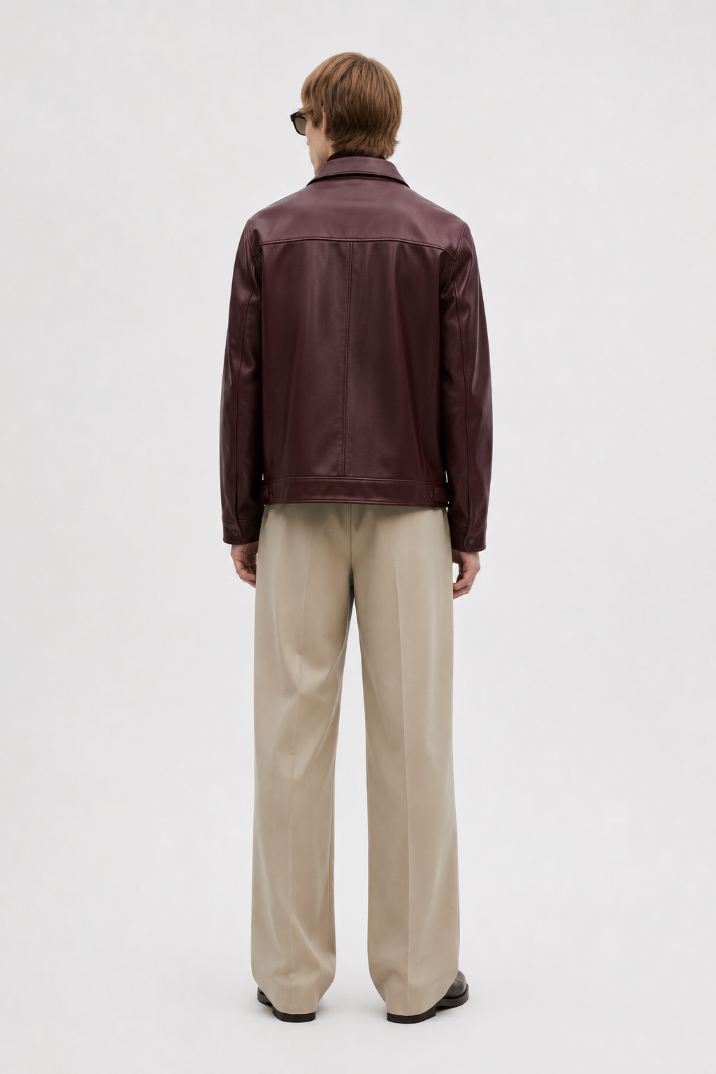 Wine Nappa Leather Jacket