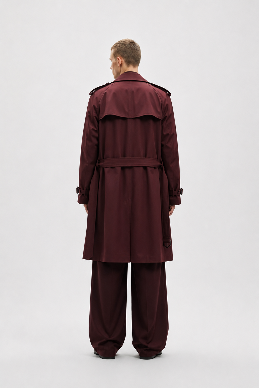 Wine Trench Coat