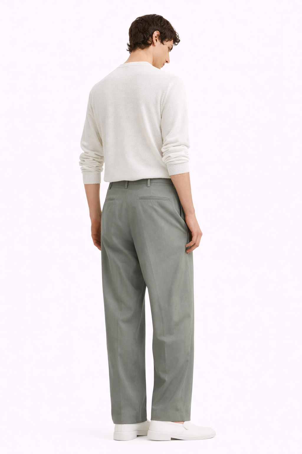 Suede Tailored Trousers