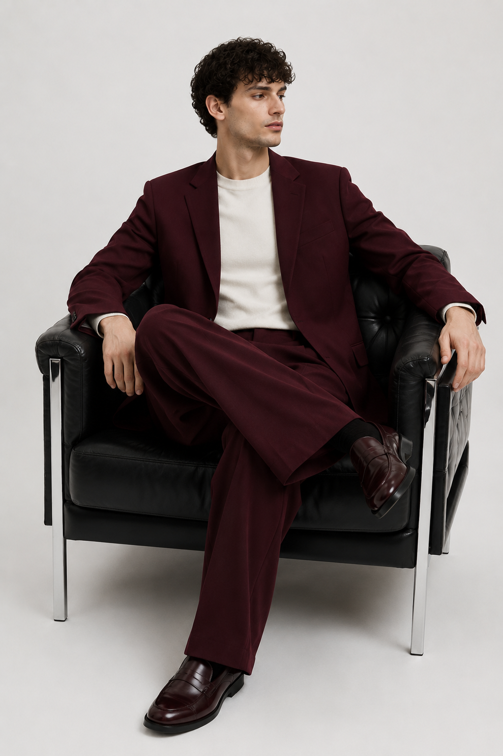 Maroon Suit Set