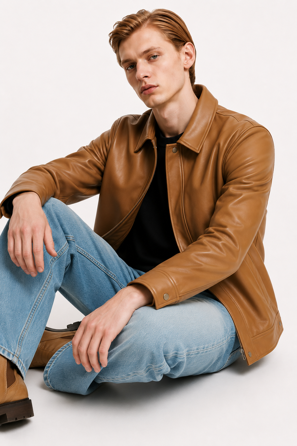 Tan Nappa Leather Jacket