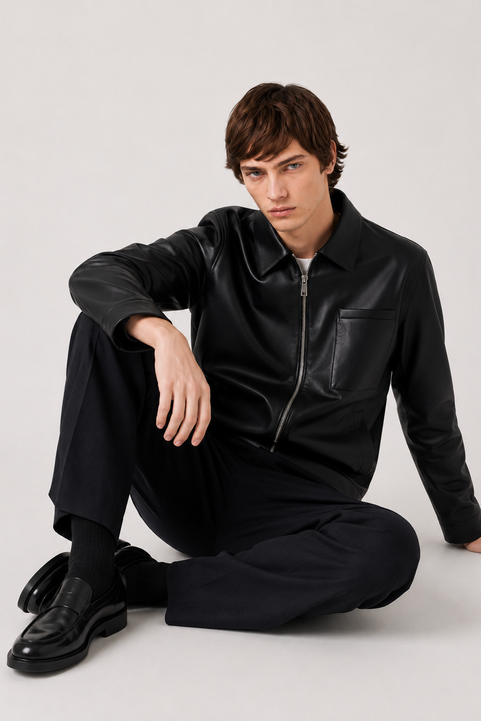 Black Nappa Leather Jacket